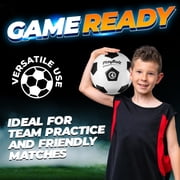 PlayBolt Soccer Ball Size 4 – 1 Pack Soccer Ball with Hand Pump for Kids & Teens – Training, Practice & Outdoor Play
