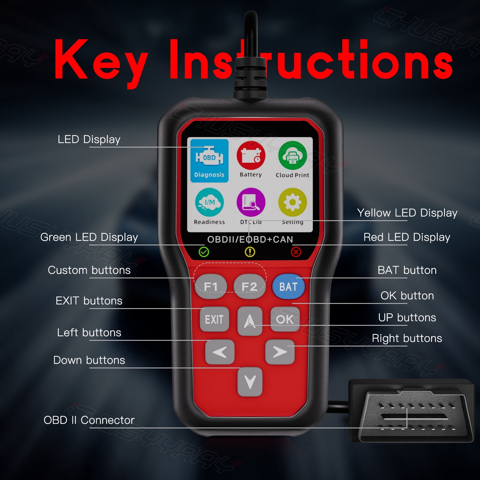 CHUSYYRAY Two-in-one OBDII Scanner Car Code Reader For Honda Odyssey