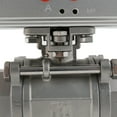 thumbnail image 3 of ECUTEE 2" Stainless Steel Pneumatic Ball Valve Three-Piece Double Acting Air Actuated Ball Valve for Control Air, Gas, Liquid(DN50), 3 of 15