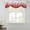 Red, variant on Red Geometric Tie Up Valance Curtains for Windows, Kitchen Curtains Window Treatments, Modern White Stripe Abstract Distortion Art Short Window Shades Valances for Bedroom Bathroom Cafe 42"x18"