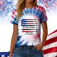 thumbnail image 5 of Leey-World 250 Year Anniversary America Women Tee Shirts Tie Dye Shirt for Women Hippies Crewneck Short Sleeve T-Shirt(Dark Blue,S), 5 of 7