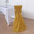 thumbnail image 2 of BalsaCircle 10 Mustard Yellow Extra Premium Chiffon Chair Sashes Bows Ties, 2 of 6