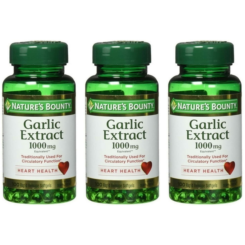 Natures Bounty Odorless Garlic Herbal Supplement. Supports Circulatory Function and Heart Health