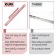 thumbnail image 4 of Mr. Pen- Steel Rulers, 2 Pack, 6" and 12", Rose Gold, 6 Inch Ruler Metal Rulers, Small Metal Ruler 6 Inch Metal Ruler Thin Flat, Stainless Steel Ruler 12 Inch, Centimeter Ruler, Steel Ruler 12 Inch, 4 of 4