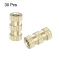 thumbnail image 3 of Knurled Insert Nuts, 30Pack M3 x 10mm(L) x 5mm(OD) Thread Printing Brass Nuts Female Threaded Inserts, 3 of 6