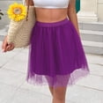 thumbnail image 2 of Gibobby faldas para mujer elegante tutú corto para , minifalda corta en capas para fiesta de graduación(Morado, S), 2 of 5