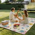 thumbnail image 4 of Easter Outdoor Rug for Patio/Deck/Porch, Non-Slip Large Area Rug 3 x 5 Ft, Spring Watercolor Bunny Eggs Flowers Beige Indoor Outdoor Rugs Washable Area Rugs, Reversible Camping Rug Carpet Runner, 4 of 8