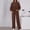 Coffee, variant on Two Piece Sets for Women Trendy Casual Lounge Sets Long Shorts Sets Beach Vacation Outfits Summer Basic Clothes