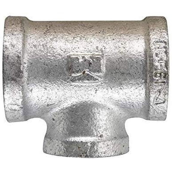 B & K Reducing Tee Malleable Galvanized Iron 3/4 " X 1/2 " X 3/4 "