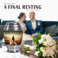 thumbnail image 4 of JAGASY Cowboy Handmade Urn for Sister, Grey Urns for Human Ashes Keepsake, Raining Clouds & Mountain Grass Decorative Urns for Brother, Horse Cremation Urn for Siblings, (3 Inch), 4 of 7