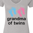 thumbnail image 4 of Inktastic Grandma of Twins Boy Girl Women's V-Neck T-Shirt, 4 of 5