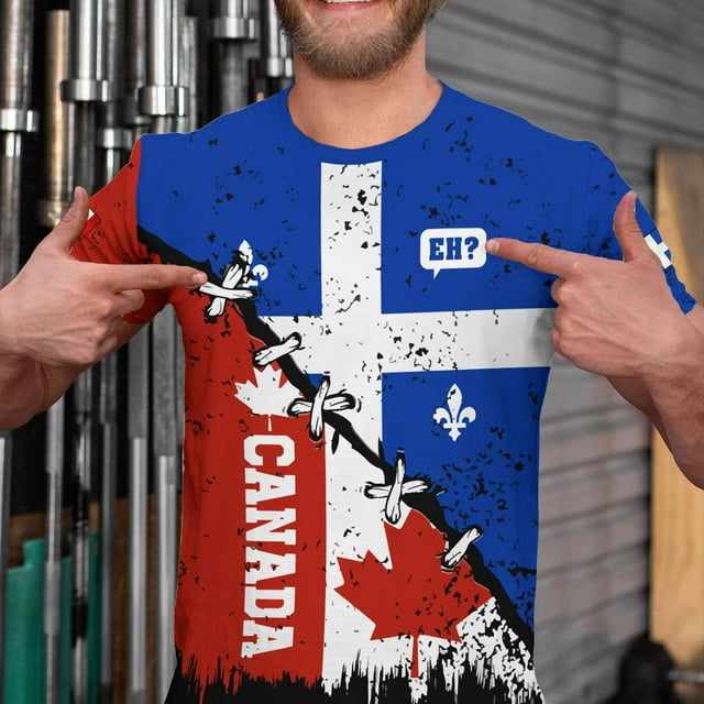 T-shirts pour Hommes de la Fête du Canada, Drapeau de la Fête du Canada, Manches Courtes, T-Shirt Feuille d'Érable, Haut à Col Rond, Chandails pour Hommes