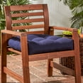 thumbnail image 3 of Greendale Home Fashions 20" x 20" Navy Outdoor Tufted Dining Seat Cushion, 3 of 9