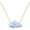 White Gold, variant on Opal Cloud Pendant Necklace for Women - Blue White Tiny Imitation Opal Clavicle Chain Jewelry