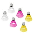 thumbnail image 1 of LOVIVER Colorful Plastic Badminton Shuttlecocks Balls Sport Training Game 6Pcs, 1 of 8