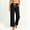 Black, variant on Dianli Business Casual Outfits for Women Linen Wide Leg Pants Elastic Drawstring Waist With Pockets Breathable Linen Pants for Women Summer Beach Travel and Daily Wear Red M