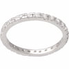Women's CZ Sterling Silver Eternity Band, 2mm