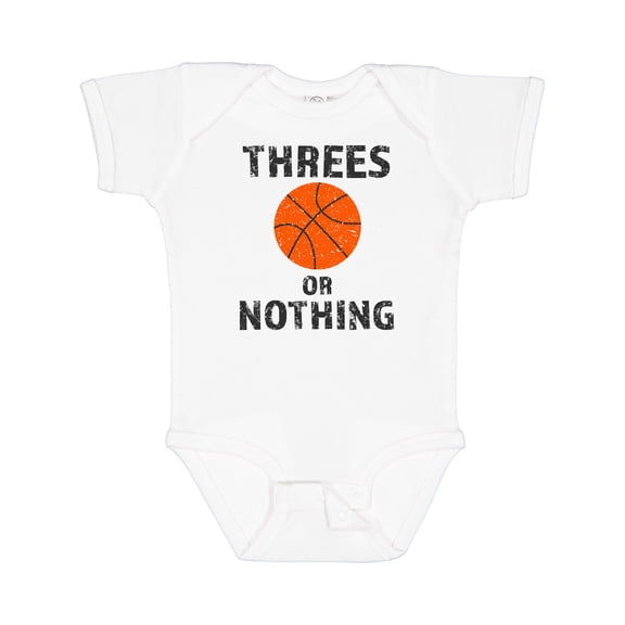Inktastic Basketball Threes or Nothing Boys or Girls Baby Bodysuit
