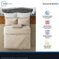 thumbnail image 4 of Mainstays King Comforter Set, All-Season, 5-Piece, Tan Pick Stitch Scallop, 4 of 15