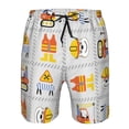 thumbnail image 4 of Kll Construction Signs Men'S Casual Summer Beach Shorts Hawaiian Shorts With Pockets-X-Large, 4 of 9