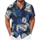 thumbnail image 2 of Blusa y camisa de manga corta con cuello vuelto para hombre, unisex, con botones y cuello alto, de longitud media, 2 of 4
