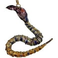thumbnail image 1 of Cloisonne Articulate Snake Ornament, Enamel on Copper Violet, 1 of 1
