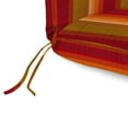 thumbnail image 6 of Jordan Manufacturing Sunbrella 74" x 22" Astoria Sunset Burgundy Stripe Rectangular Outdoor Chaise Lounge Cushion with Ties and Hanger Loop, 6 of 10