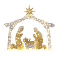 thumbnail image 4 of Tcbosik Pre-lit Nativity Scene with LED Lights, 6ft Artificial Christmas Décor, Xmas Holiday Decoration for Outdoor, Garden, Patio, Backyard, Silver, 4 of 8