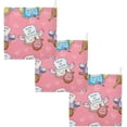 thumbnail image 7 of 5 PCS Cartoon Doodle Love Letters Baby Muslin Washcloths, Romantic Song Soft Absorbent Face Towel Burp Cloths Cotton Bath Wipes Infant Wash Cloth for Newborn Boys Girls, 7 of 7