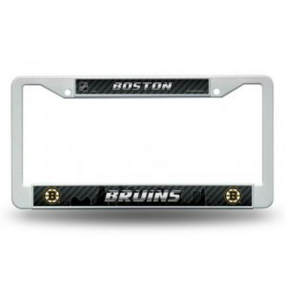 Boston Bruins White Plastic License Plate Frame