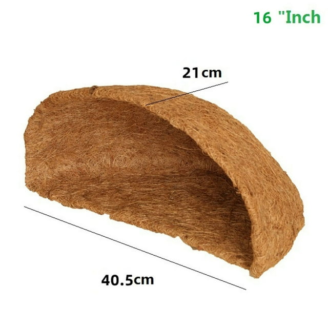 MYG 1pcs Round Hanging Basket Coco Liner Coconut Fiber Replacement Flower Basket