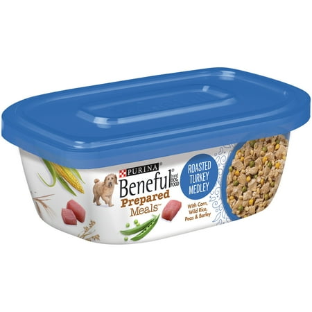 Purina Beneful Prepared Meals Roasted Turkey Medley Dog Food 10 oz. Plastic Tub