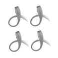 thumbnail image 4 of Stgfyxgs 4 Pieces Hanging Ear Dyed Clip in Hair Extensions Seamless for Women Long Straight Hair Single Color for party Gray, 4 of 9