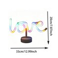 thumbnail image 4 of Neon Sign Table Lamp, USB Powered LED Neon Light with Base, Decorative Night Light for Bedroom Party Home Decor, 4 of 4
