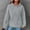 Gray, variant on Lolmot Womens Waffle Knit Hoodies Solid Color Long Sleeves Crewneck Drawstring Basic Pullover Sweatshirts Fashion Fall Clothes