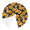 thumbnail image 2 of Daiia Black Marble Pattern Sunflower Drawing Merry Christmas Tree Skirt , Xmas Large Lace-up Tree Skirt, Santa Snowflakes Rustic Home Decorations New Year Party Farmhouse Decor-48", 2 of 7