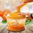 thumbnail image 1 of Manual Vegetable Grinder, PP Stainless Steel  Compact Portable Cooking Easy Food Vegetable Grinder for Kitchen Restaurant, 1 of 8