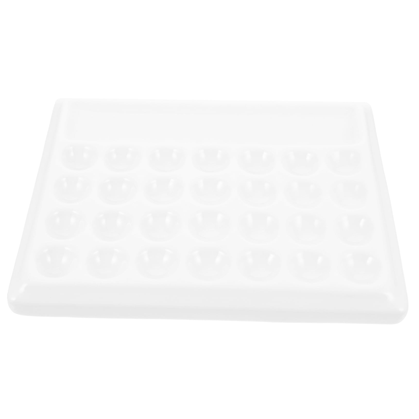LOLIPPYY White Ceramic Painting Tray for Drawing with Smooth , Easy to Clean, Art Palette, 1 Piece