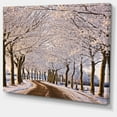 thumbnail image 2 of Arbres et Route en Hiver Blanc - Impression sur Toile Paysage, 2 of 4