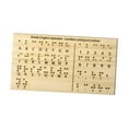 thumbnail image 2 of Tablero de madera Braille Tablero de enseñanza de la enseñanza de la enseñanza Equipo educativo con puntos elevados para adultos principiantes para, 2 of 9