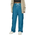 thumbnail image 7 of UDAUDU Cargo Pants For Women Y2K Parachute Hiking Track Wide Leg High Waist Workout Pants With Pockets S, 7 of 7