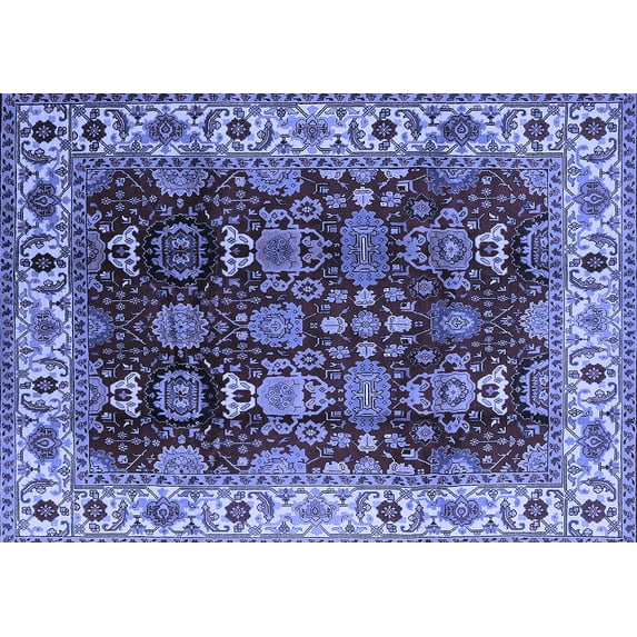 Ahgly Company Indoor Rectangle Oriental Blue Traditional Area Rugs, 2' x 5'
