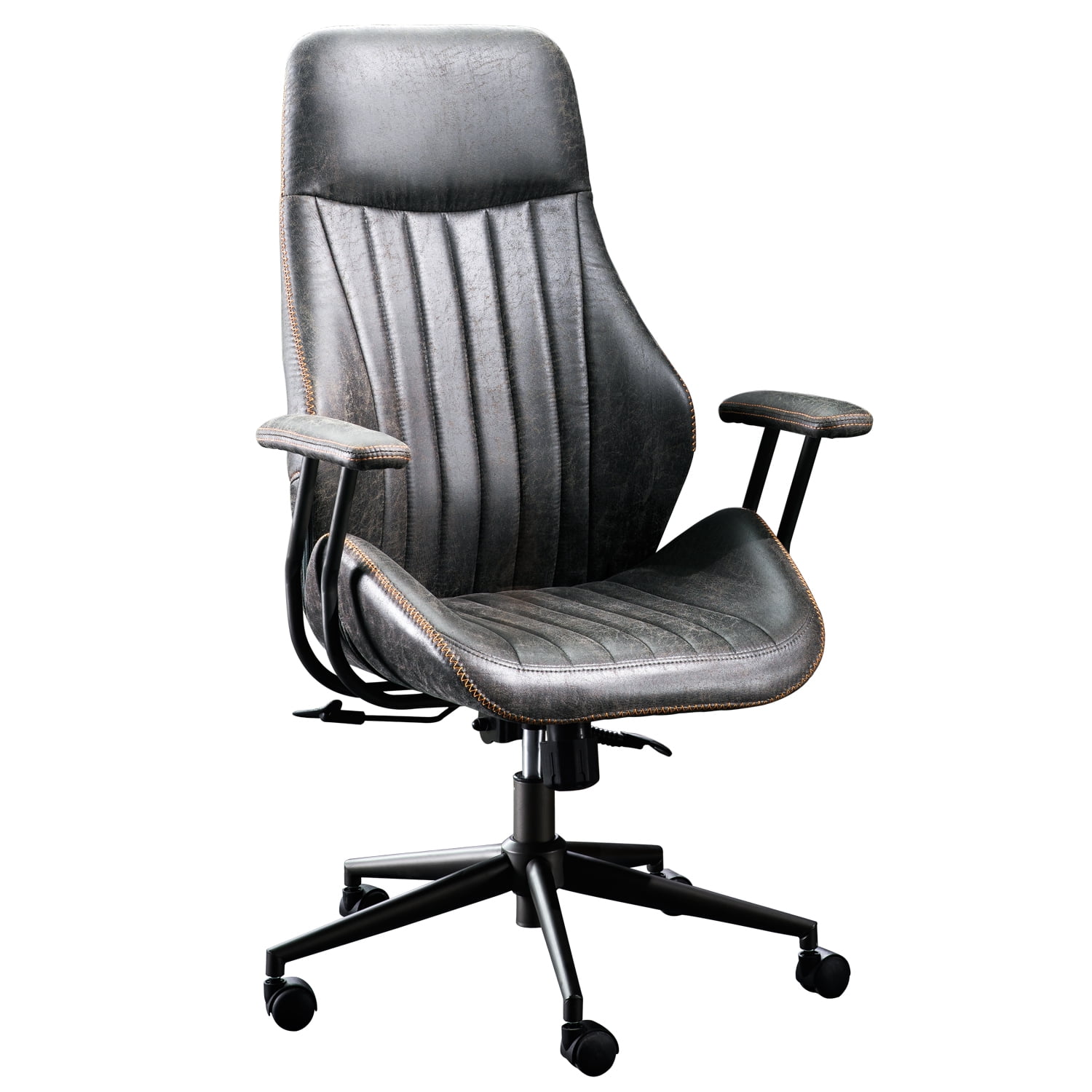 ovios Ergonomic Office Chair,Modern Computer Desk Chair,high Back Suede Fabric Desk Chair with Lumbar Support for Executive or Home Office Grey