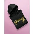 thumbnail image 3 of Text Blessed Hoodie Women -GoatDeals Designs, Female Medium, 3 of 4