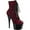 Red Snake/Red Patent, variant on Women's Pleaser Adore 1020SP Platform Mid Calf Boot