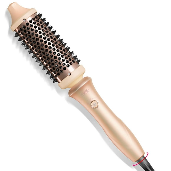 TYMO Thermal Brush - Hot Brush Hair Styler, Heated Round Curling Iron, Blowout Styler with Flexi-Fit Tech for Hair Straightening and Curling 2 in 1, Dual Voltage, 3 Temps, Quick & Eas