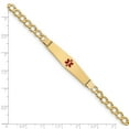 thumbnail image 3 of 14K Yellow Gold bracelet Medical Link, Alert Red 7 in 9.2 mm 5, 3 of 3