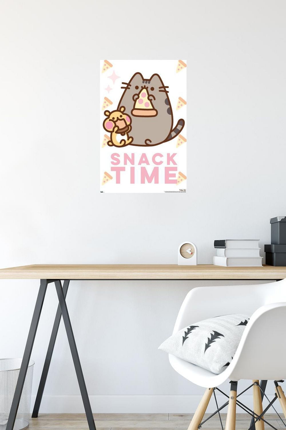 Pusheen - Snack Time Wall Poster, 14.725" x 22.375" Framed