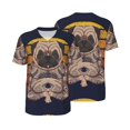 thumbnail image 3 of Daiia Pug dog Yoga Mens Baseball Jersey Button Down Shirts Short Sleeve Sports Uniforms-Large, 3 of 9
