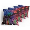 thumbnail image 5 of Ambesonne Colorful Throw Pillow Cover 4 Pack, Rainbow Colored Rock, 18", Multicolor, 5 of 7